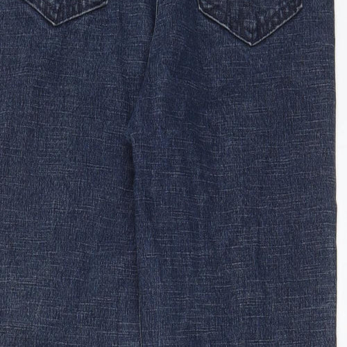 EQ Jeans Womens Blue Cotton Straight Jeans Size 28 in L24 in Regular Zip - Pockets, Jewels