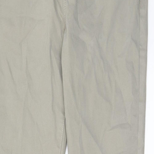 TU Womens Green Cotton Bootcut Jeans Size 12 L30 in Regular Zip - Pockets
