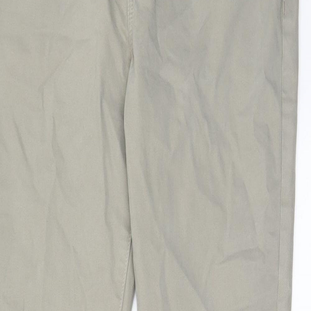 TU Womens Green Cotton Bootcut Jeans Size 12 L30 in Regular Zip - Pockets