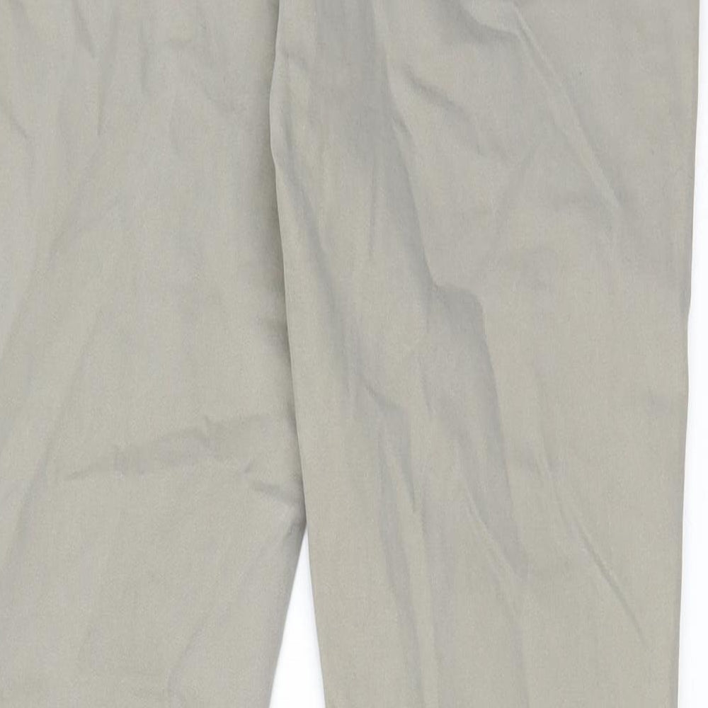 TU Womens Green Cotton Bootcut Jeans Size 12 L30 in Regular Zip - Pockets