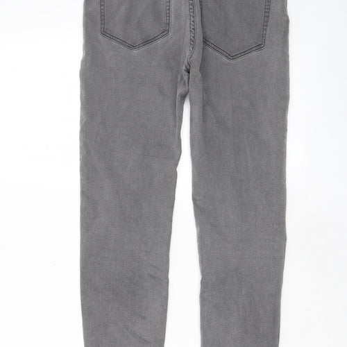 Pull&Bear Womens Grey Cotton Skinny Jeans Size 10 L26 in Regular Zip - Pockets