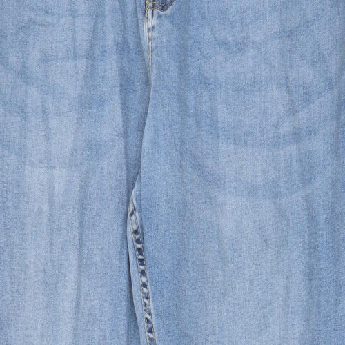 Jacamo Mens Blue Cotton Straight Jeans Size 42 in L29 in Regular Zip - Short Leg