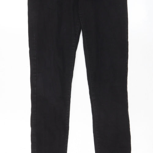 Denim & Co. Womens Black Cotton Skinny Jeans Size 12 L29 in Regular Zip - Pockets