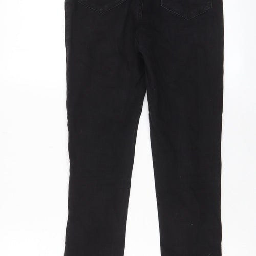 Denim & Co. Womens Black Cotton Skinny Jeans Size 12 L29 in Regular Zip - Pockets