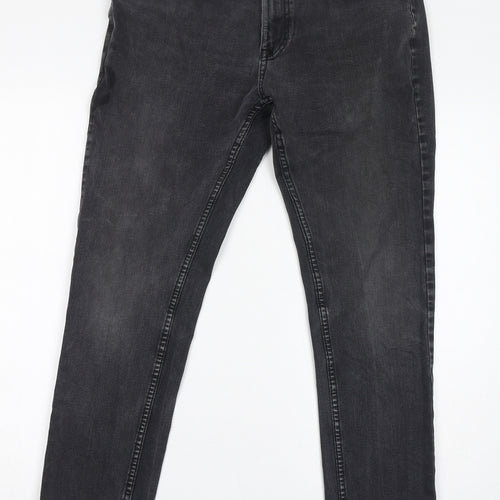 NEXT Mens Grey Cotton Skinny Jeans Size 32 in L31 in Regular Zip