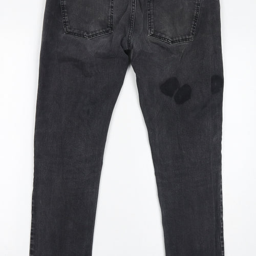 NEXT Mens Grey Cotton Skinny Jeans Size 32 in L31 in Regular Zip