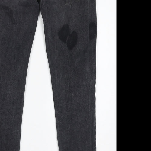 NEXT Mens Grey Cotton Skinny Jeans Size 32 in L31 in Regular Zip