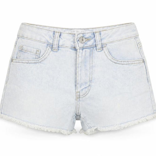 Denim & Co. Womens Blue Cotton Cut-Off Shorts Size 4 L3 in Regular Zip - Distressed Hem