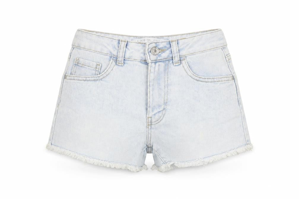 Denim & Co. Womens Blue Cotton Cut-Off Shorts Size 4 L3 in Regular Zip - Distressed Hem