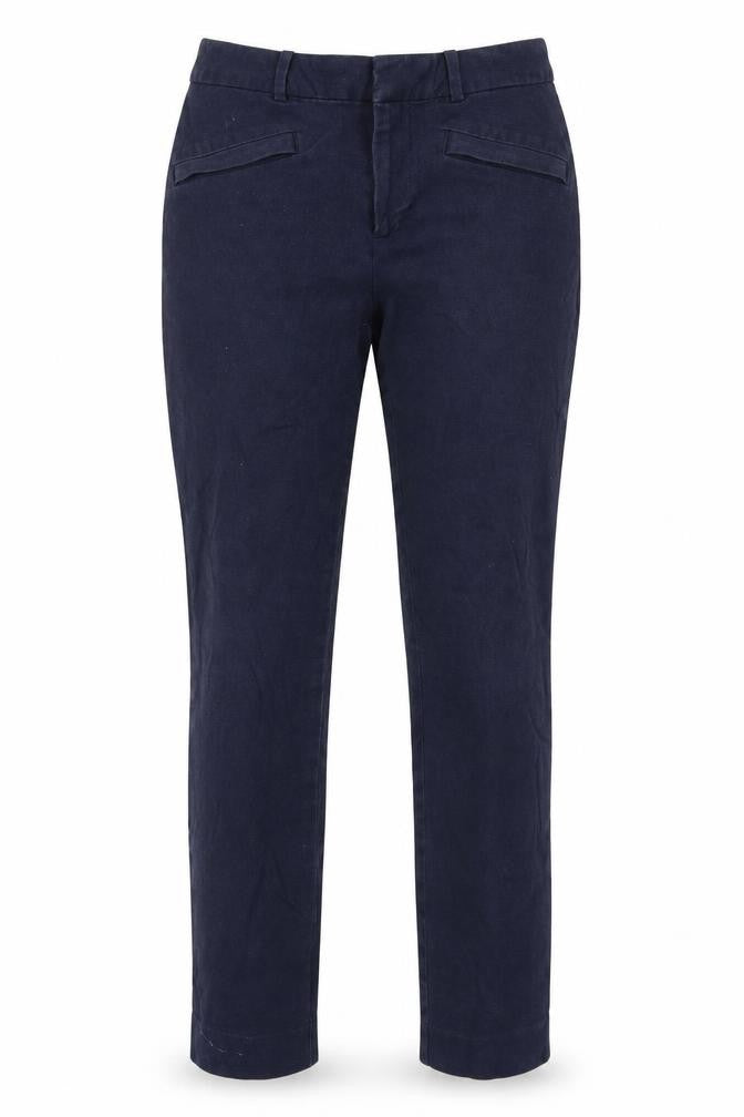 Gap Womens Blue Cotton Chino Trousers Size 8 L27 in Regular Zip