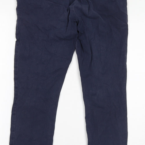 Gap Womens Blue Cotton Chino Trousers Size 8 L27 in Regular Zip