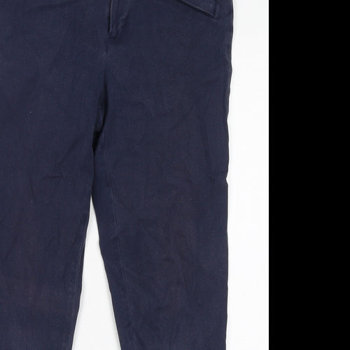Gap Womens Blue Cotton Chino Trousers Size 8 L27 in Regular Zip