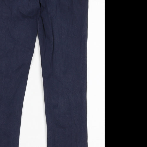 Gap Womens Blue Cotton Chino Trousers Size 8 L27 in Regular Zip