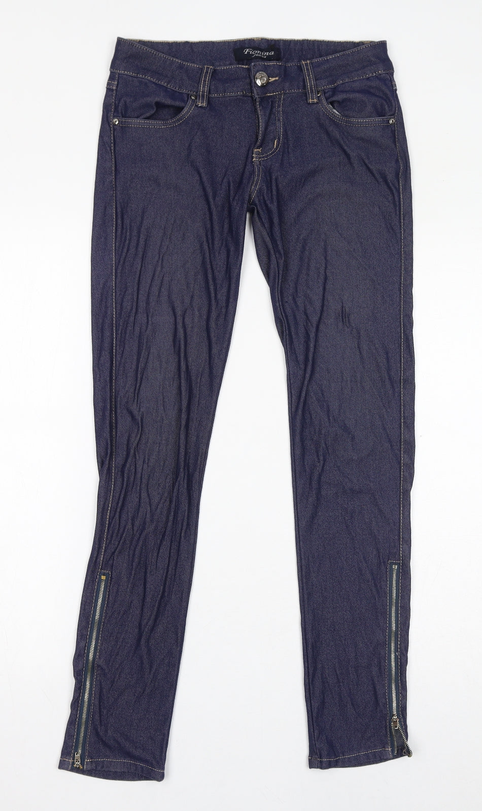 Fionina Womens Blue Cotton Jegging Jeans Size M L30 in Regular