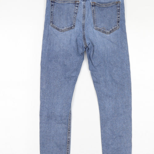 ASOS Womens Blue Cotton Skinny Jeans Size 25 in L28 in Regular Zip