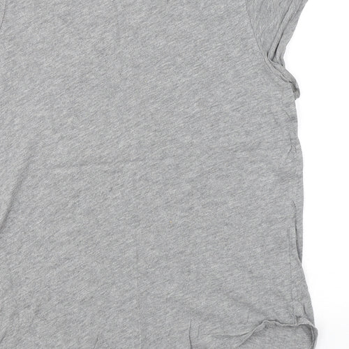 Abercrombie & Fitch Girls Grey Polyester Basic T-Shirt Size 15-16 Years Round Neck Pullover
