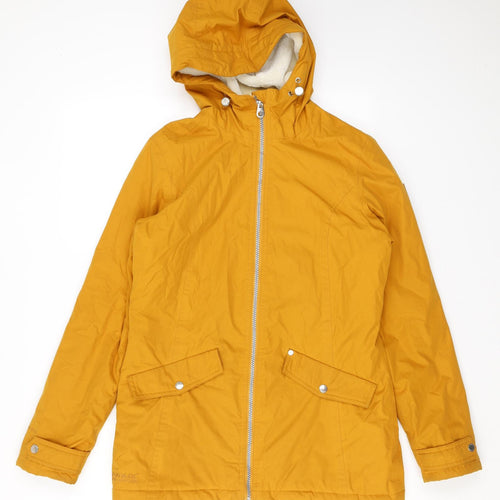 Regatta Womens Yellow Rain Coat Coat Size 10 Zip