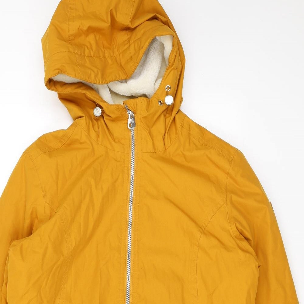 Regatta Womens Yellow Rain Coat Coat Size 10 Zip