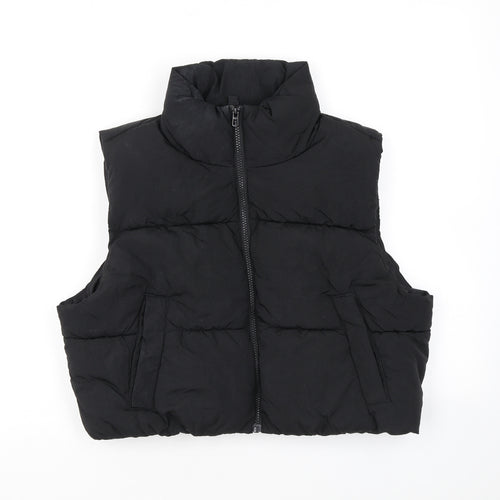 Divided by H&M Womens Black Gilet Jacket Size S Zip - Quilted