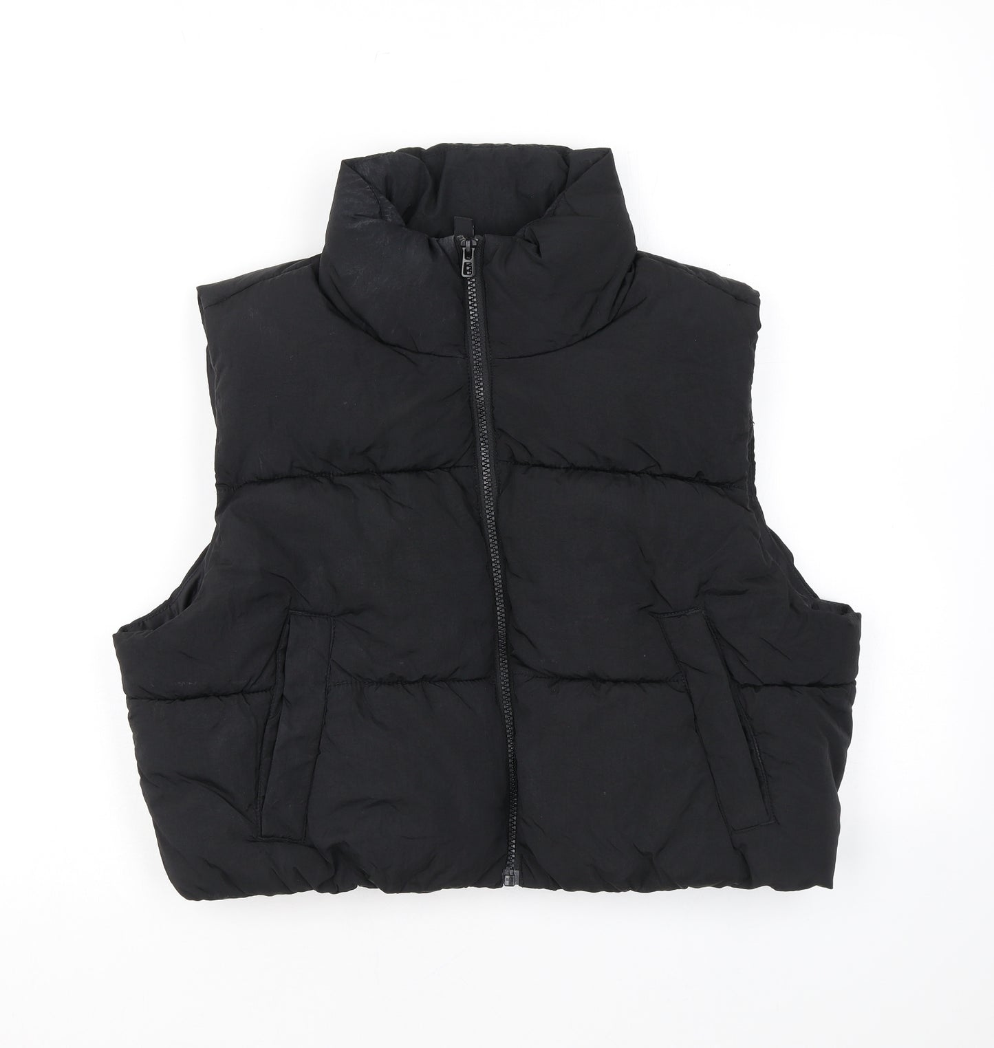 Divided by H&M Womens Black Gilet Jacket Size S Zip - Quilted