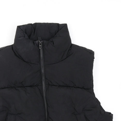 Divided by H&M Womens Black Gilet Jacket Size S Zip - Quilted