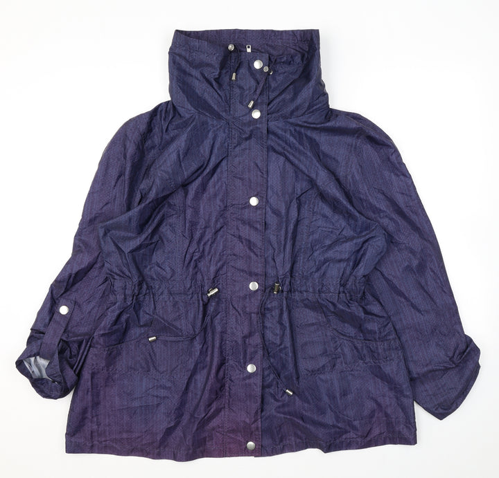 EWM Womens Purple Geometric Jacket Size 18 Zip