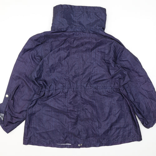 EWM Womens Purple Geometric Jacket Size 18 Zip