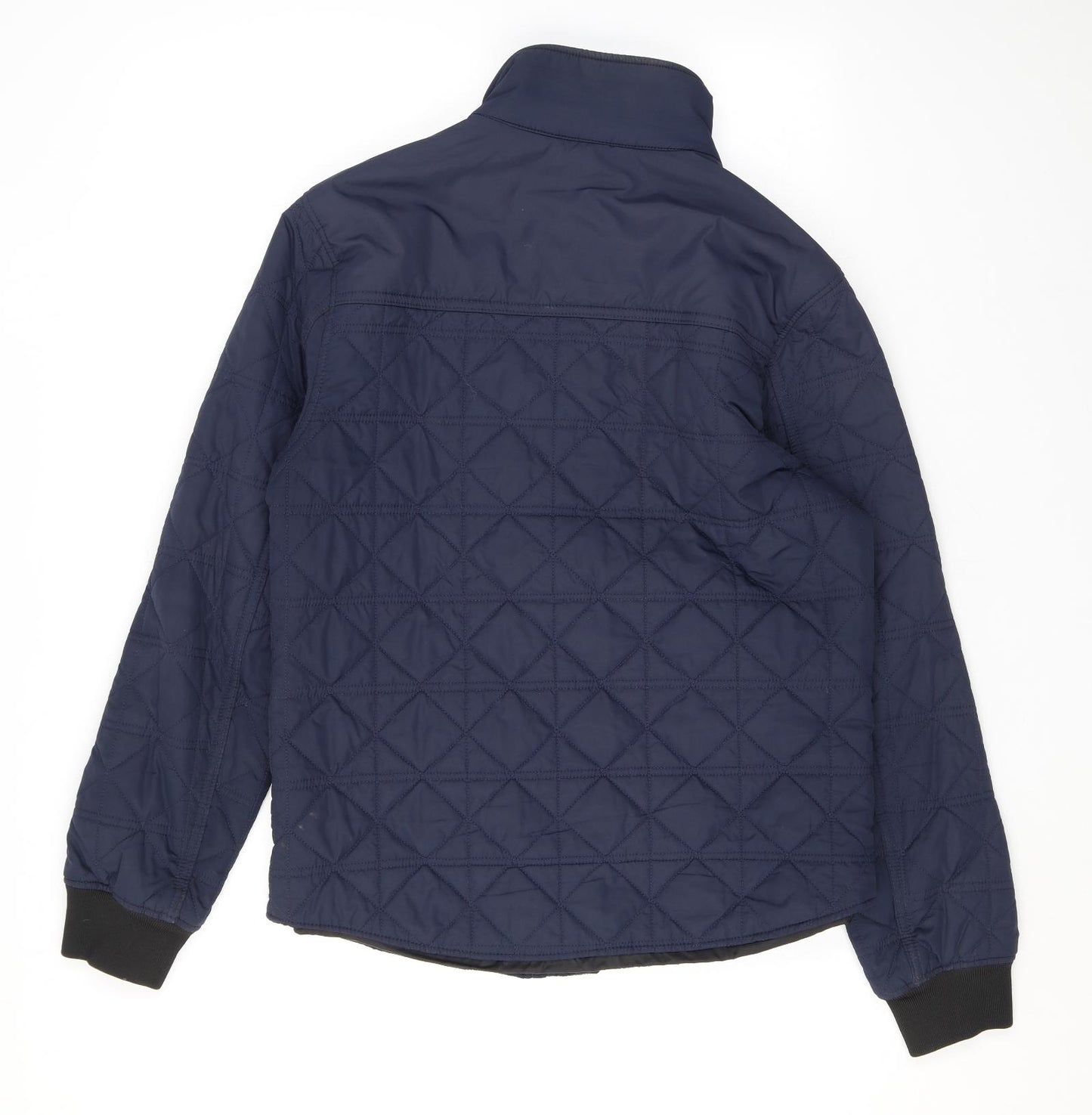 Marks and Spencer Womens Blue Quilted Jacket Size S Zip