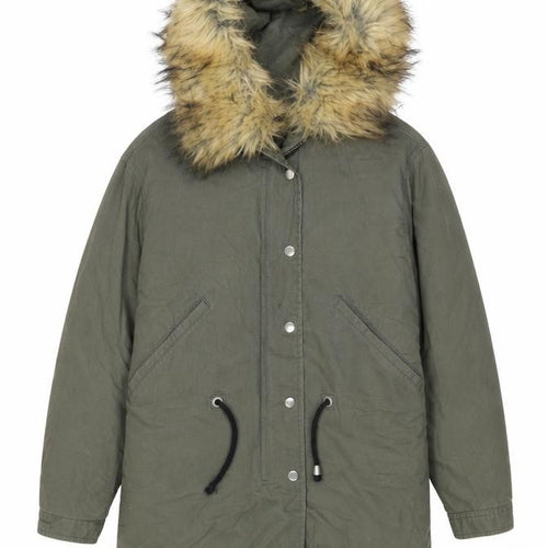 Boohoo Womens Green Parka Coat Size 8 Zip - 2 in 1