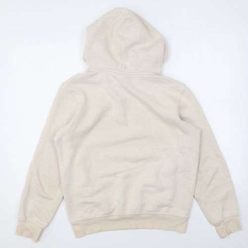 H&M Womens Ivory Cotton Pullover Hoodie Size XS Pullover - Pockets