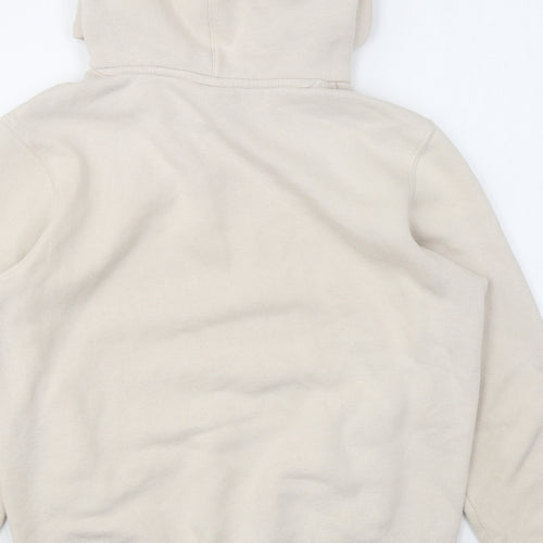 H&M Womens Ivory Cotton Pullover Hoodie Size XS Pullover - Pockets
