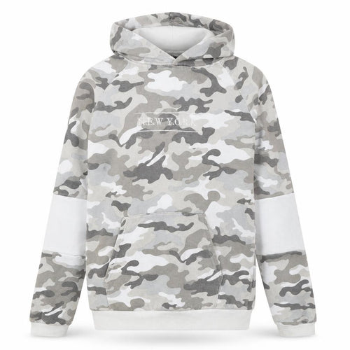New Look Girls Green Camouflage Cotton Pullover Hoodie Size 12-13 Years Pullover