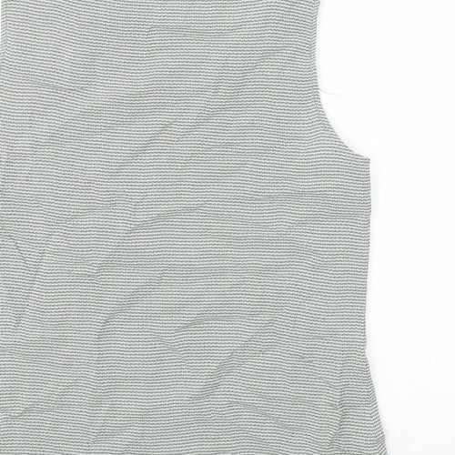 Mexx Womens Green Geometric Polyester Basic Tank Size 16 Round Neck