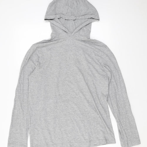 H&M Womens Grey Cotton Pullover Hoodie Size S Pullover