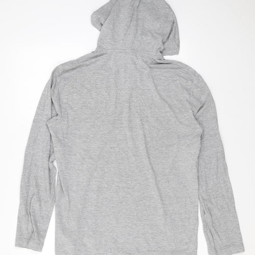 H&M Womens Grey Cotton Pullover Hoodie Size S Pullover