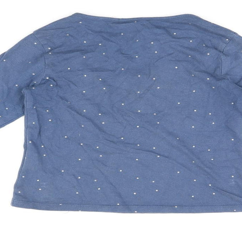 Disney Girls Blue Cotton Basic T-Shirt Size 6 Years Round Neck Pullover - Frozen Elsa