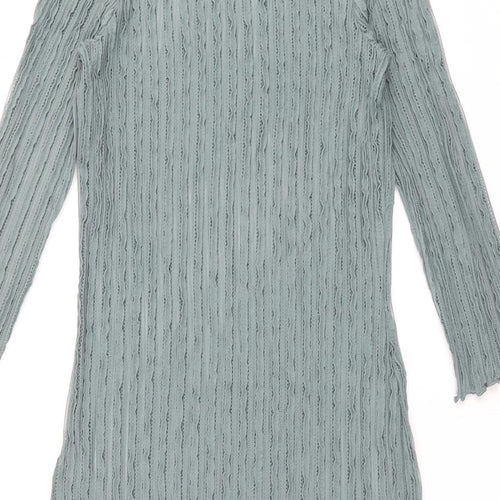 Marks and Spencer Womens Green Polyester Bodycon Size 10 Boat Neck Pullover