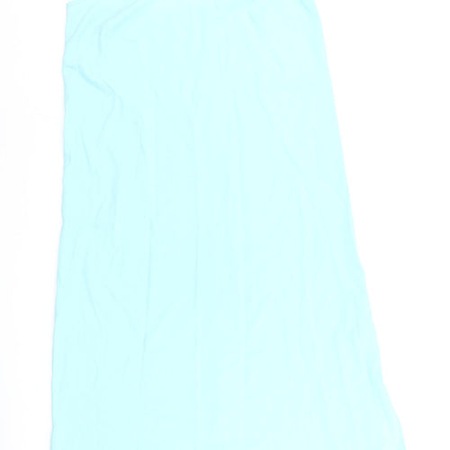 Marks and Spencer Womens Blue Polyester Slip Dress Size 10 Square Neck Pullover