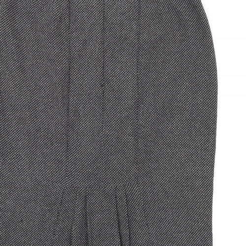 BHS Womens Grey Polyester Straight & Pencil Skirt Size 16 Zip