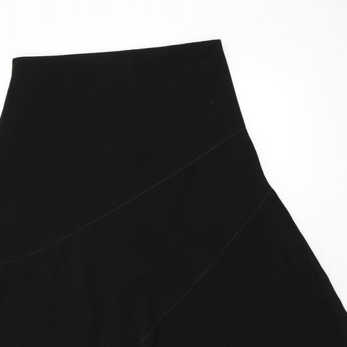 Marks and Spencer Womens Black Polyester Flare Skirt Size 10