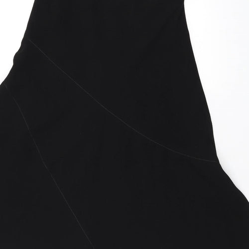 Marks and Spencer Womens Black Polyester Flare Skirt Size 10