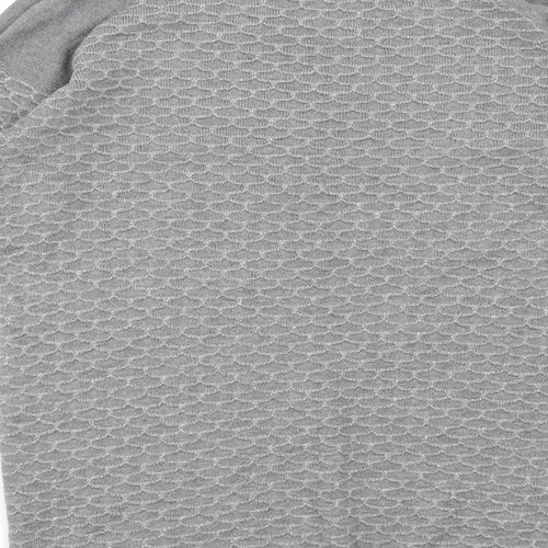 NEXT Womens Grey Crew Neck Cotton Pullover Jumper Size 8