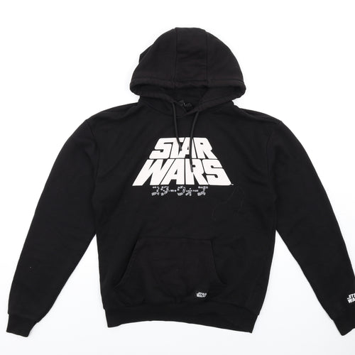 Star Wars Womens Black Cotton Pullover Hoodie Size S Pullover