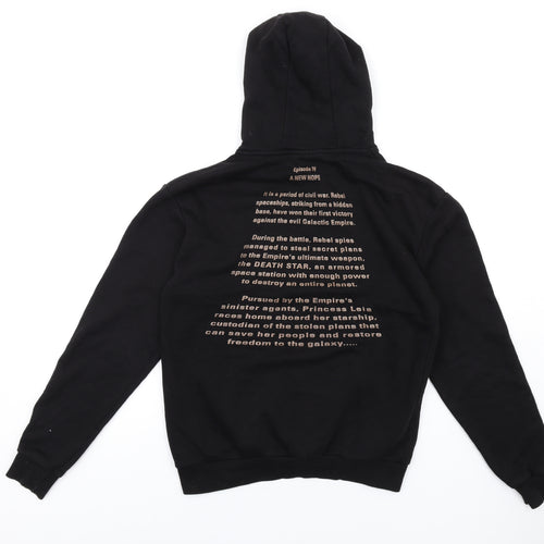 Star Wars Womens Black Cotton Pullover Hoodie Size S Pullover