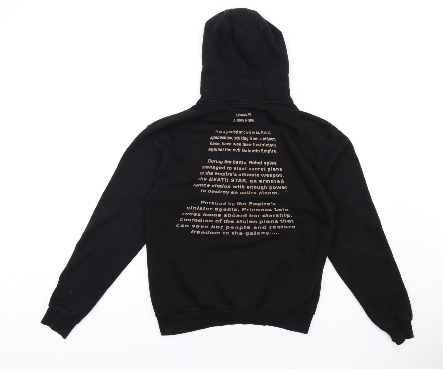 Star Wars Womens Black Cotton Pullover Hoodie Size S Pullover