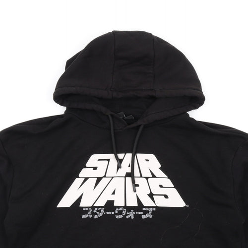 Star Wars Womens Black Cotton Pullover Hoodie Size S Pullover