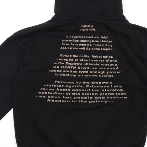 Star Wars Womens Black Cotton Pullover Hoodie Size S Pullover