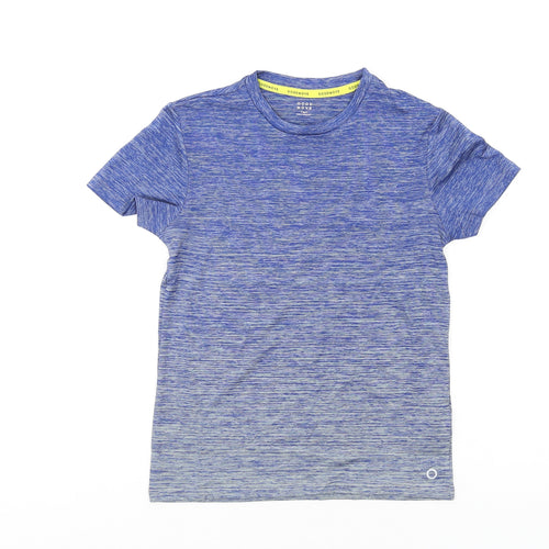 GOODMOVE Boys Blue Polyester Basic T-Shirt Size 7-8 Years Round Neck Pullover