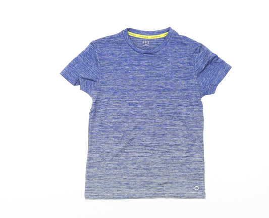 GOODMOVE Boys Blue Polyester Basic T-Shirt Size 7-8 Years Round Neck Pullover