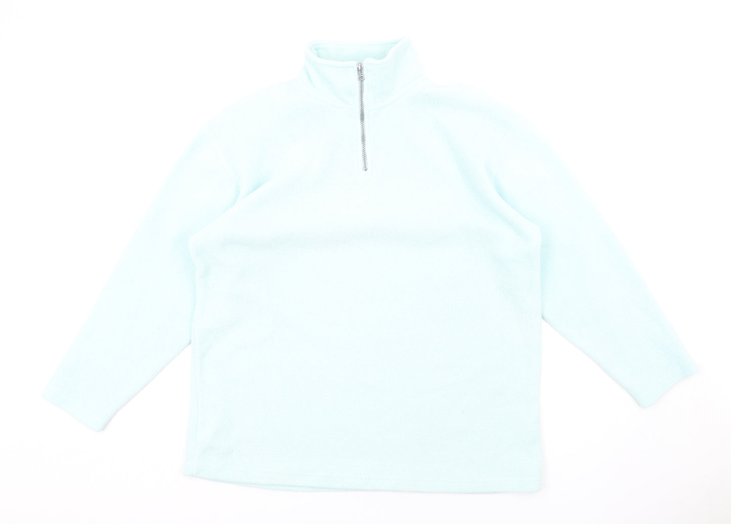 Visage Womens Blue Polyester Pullover Sweatshirt Size M Zip